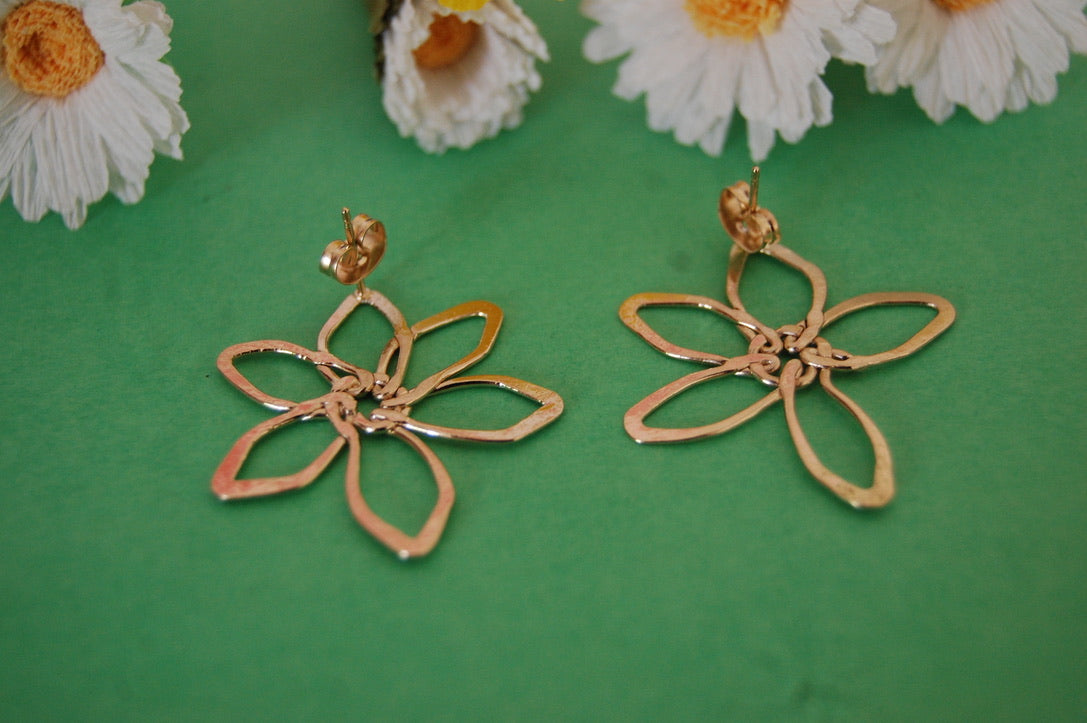 Boucles d'oreille JE T'AIME UN PEU BEAUCOUP - marguerite