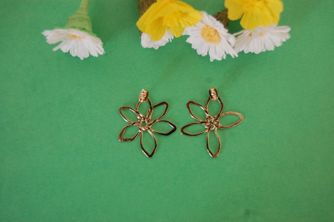 Boucles d'oreille JE T'AIME UN PEU BEAUCOUP - marguerite