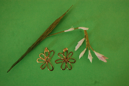 Boucles d'oreille JE T'AIME UN PEU BEAUCOUP - marguerites