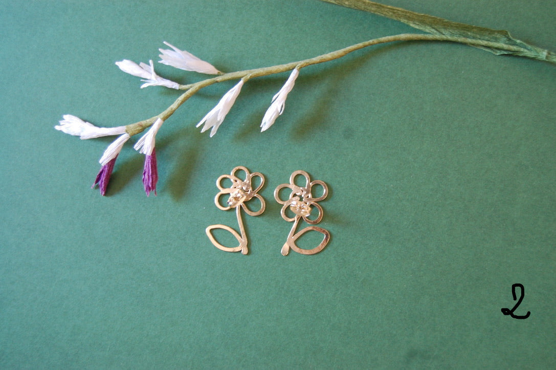 Boucles d'oreille JE T'AIME UN PEU BEAUCOUP - fleurs d'enfants