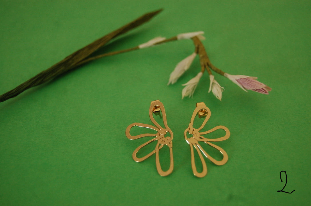 Boucles d'oreille JE T'AIME UN PEU BEAUCOUP - marguerites