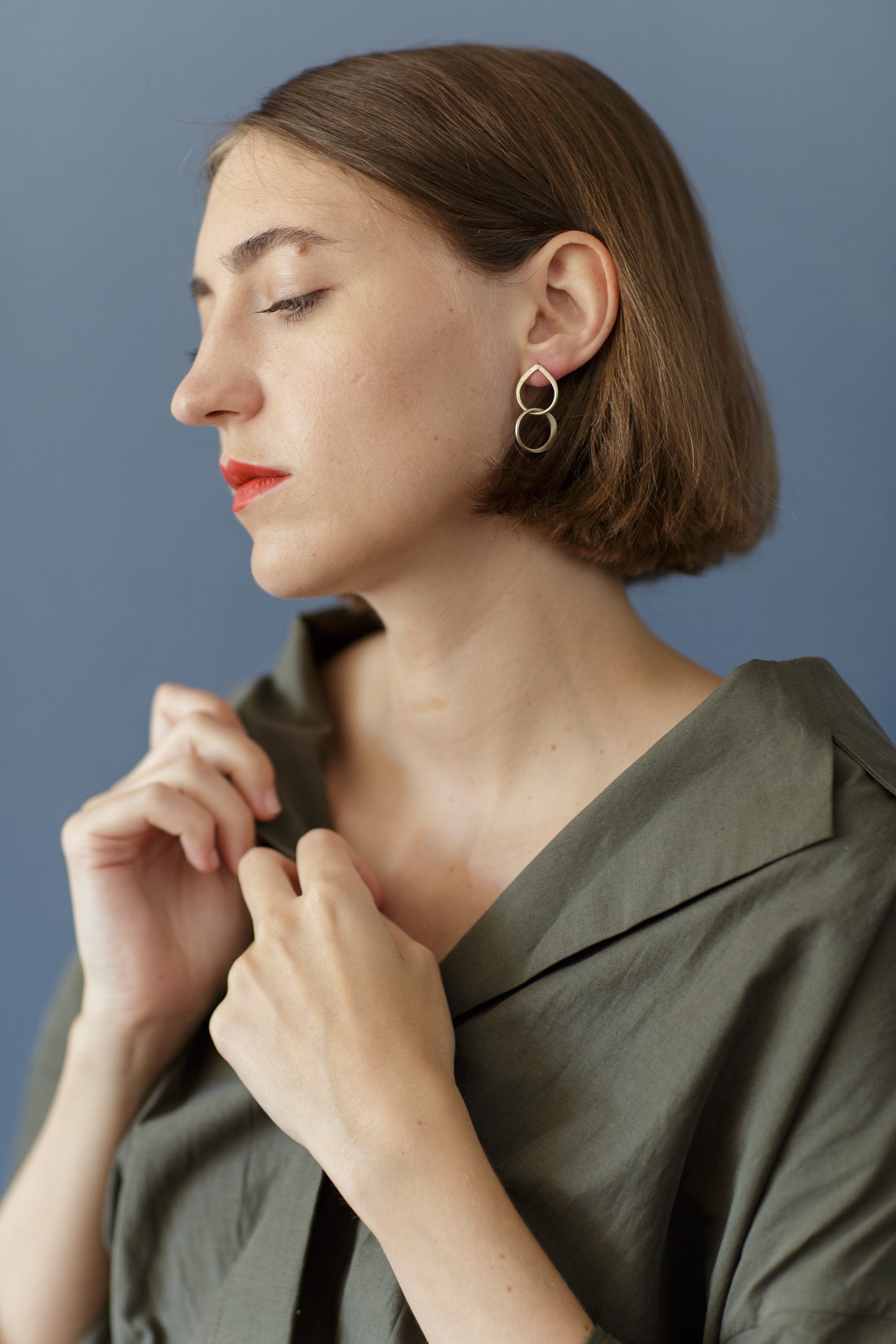 Boucles d'oreille GOUTTE de ROSEE