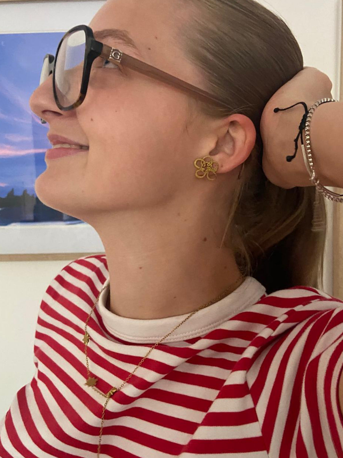 Boucles d'oreille JE T'AIME UN PEU BEAUCOUP - pâquerettes