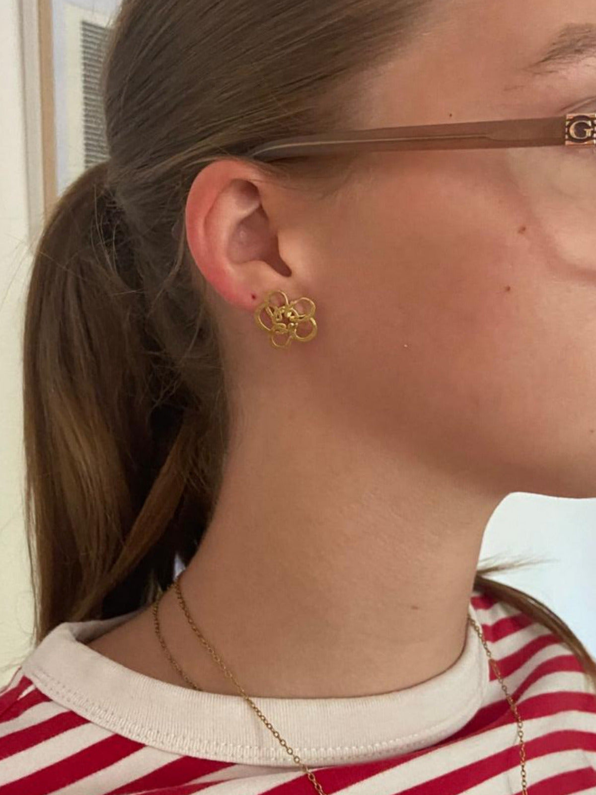 Boucles d'oreille JE T'AIME UN PEU BEAUCOUP - pâquerettes