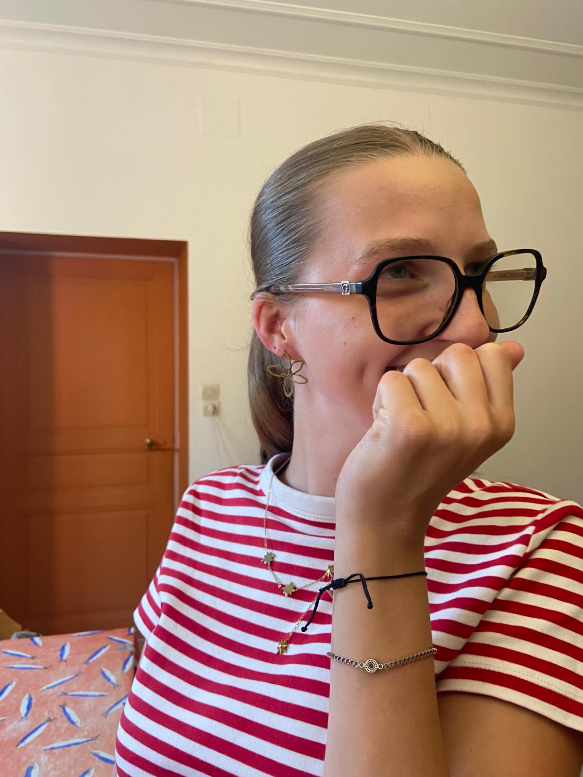 Boucles d'oreille JE T'AIME UN PEU BEAUCOUP - marguerite