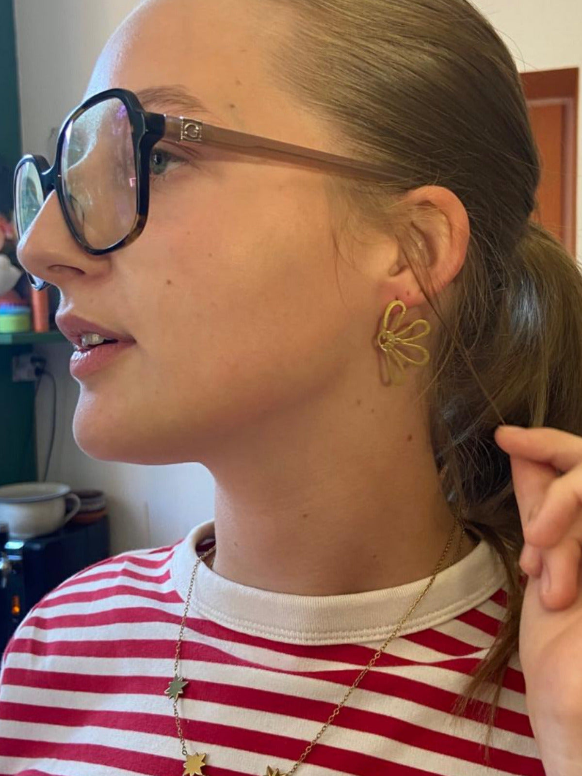 Boucles d'oreille JE T'AIME UN PEU BEAUCOUP - marguerites