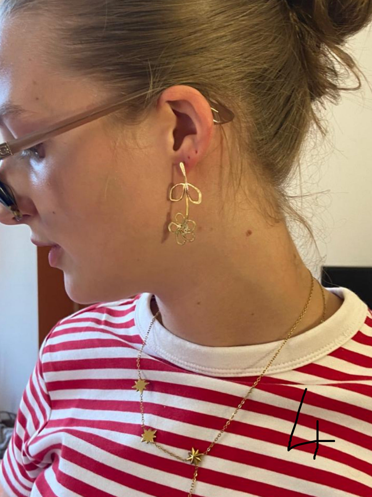 Boucles d'oreille JE T'AIME UN PEU BEAUCOUP - fleurs d'enfants