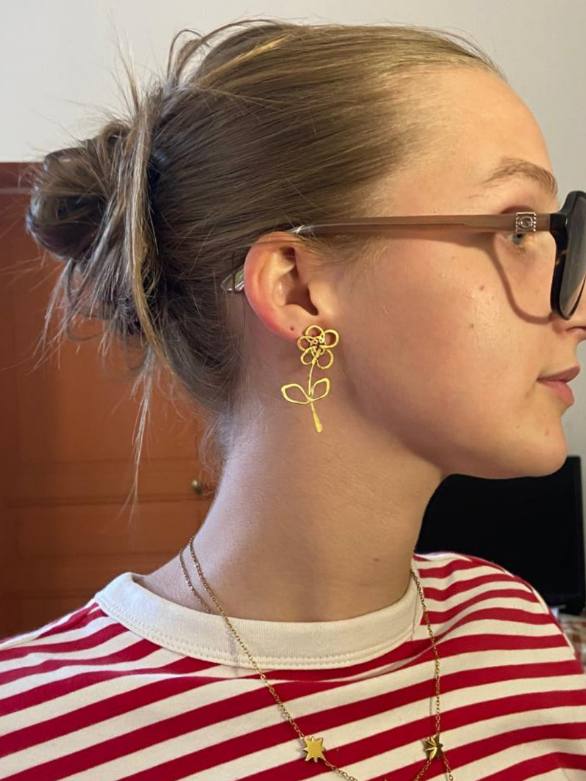 Boucles d'oreille JE T'AIME UN PEU BEAUCOUP - fleurs d'enfants
