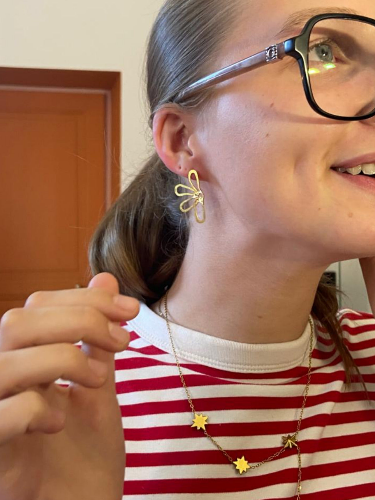 Boucles d'oreille JE T'AIME UN PEU BEAUCOUP - marguerites