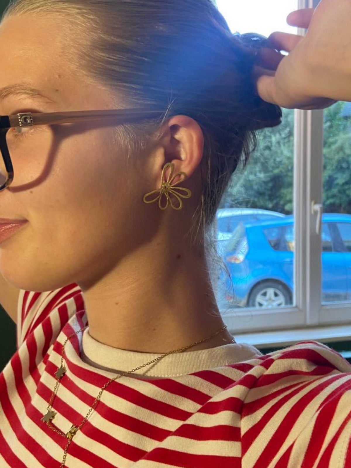 Boucles d'oreille JE T'AIME UN PEU BEAUCOUP - marguerites